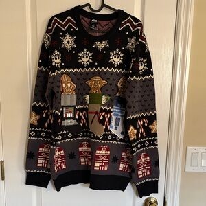NWT Our Universe Star Wars Black and Gray Crewneck Christmas Ugly Sweater